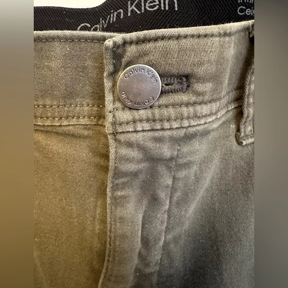 Calvin Klein Pants Mens Size 32x32 Infinite Flex Waist Slim Fit Green In Colour